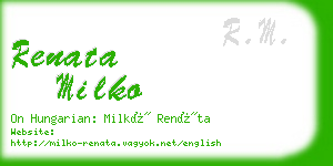 renata milko business card